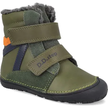 Dívčí zimní obuv Barefoot dětské zimní boty D.D.step W073-52306A zelené Velikost: 28