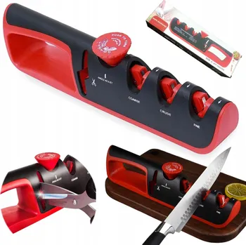 BROUSEK NA NOŽE A NŮŽKY S NASTAVENÍM ÚHLU BROUŠENÍ TŘÍFÁZOVÁ BROUSEK 3v1