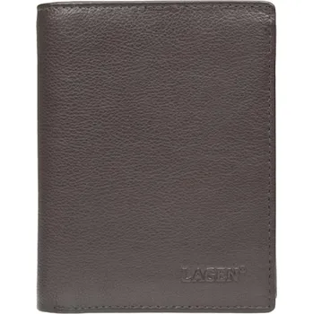 Peněženka Lagen peněženka z pravé kůže hnědá - muž