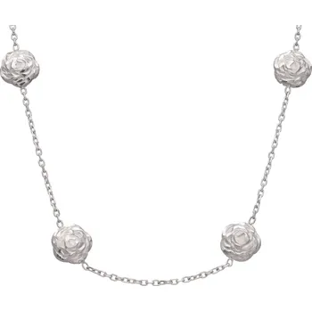 Řetízek Zlaton Řetízek bílé zlato s květinovým motivem vel.42 4.8g 000020903220