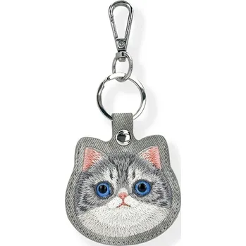Náhradní kryt pro mobilní telefon Kryt Nimmy Case Tracker / Klíčenka Big Eyed Pet 2.0 Cat Gray