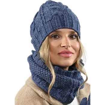 Podprsenka Alur sada: čepice a nákrčník (rolák) univerzální velikost, modrá