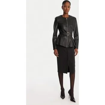 Pánská casual bunda Rinascimento Bunda z imitace kůže CFC0125192003 Černá Slim Fit S