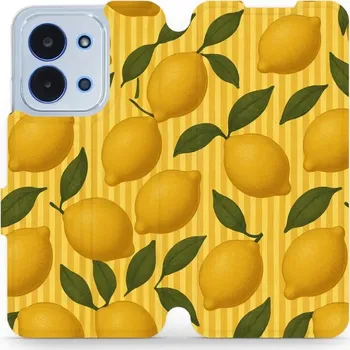Pouzdro na mobilní telefon Flipové pouzdro Mobiwear - Xiaomi Poco C85 - VP81S Citrony (Knížkové flip pouzdro, obal, kryt na mobil Xiaomi Poco C85 - VP81S Citrony, materiál Umělá kůže + TPU - ochrana 360°, stojánek, silikonová vanička, magnetické zavírání)