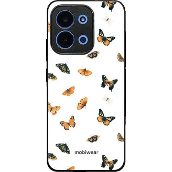 Pouzdro na mobilní telefon Lesklý kryt Mobiwear Glossy - Xiaomi Poco C85 - GP76G Oranžoví motýlci (Prémiové lesklé pouzdro, obal, kryt Mobiwear Glossy na mobil Xiaomi Poco C85 - GP76G Oranžoví motýlci, materiál Plast + TPU silikon - krytí po všech stranách, neošoupatelný potisk,)