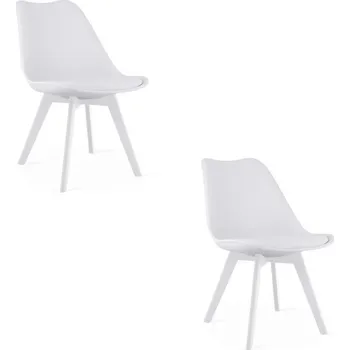 Jídelní židle Set dvou jídelních židlí MARK bílý (2 ks)