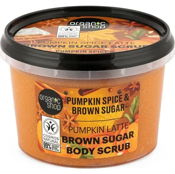 Kosmetika Organic Shop Cukrový tělový peeling Dýňové kořeněné latté (Body Scrub) 250 ml + 2 měsíce na vrácení zboží