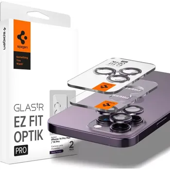 Spigen GLAStR EZ FIT Optik Pro 2-Pack iPhone 17 Pro Max, 17 Pro, 16 Pro Max, 16 Pro, 15 Pro Max, 15 Pro, 14 Pro Max, 14 Pro - Fialová