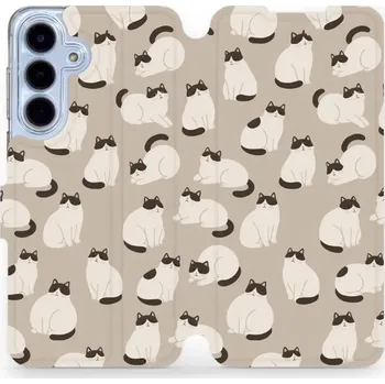 Pouzdro na mobilní telefon Flipové pouzdro Mobiwear - Samsung Galaxy S25 FE - V160S Kočičáci (Knížkové flip pouzdro, obal, kryt na mobil Samsung Galaxy S25 FE - V160S Kočičáci, materiál Umělá kůže + TPU - ochrana 360°, stojánek, silikonová vanička, magnetické zavírání)