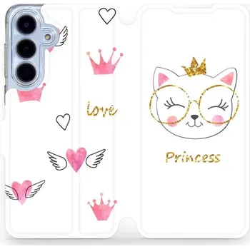 Pouzdro na mobilní telefon Flipové pouzdro Mobiwear - Samsung Galaxy S25 FE - MH03S Kočička princess (Knížkové flip pouzdro, obal, kryt na mobil Samsung Galaxy S25 FE - MH03S Kočička princess, materiál Umělá kůže + TPU - ochrana 360°, stojánek, silikonová vanička, magnetické zavírá