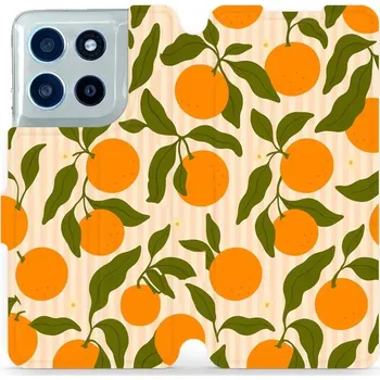 Pouzdro na mobilní telefon Flipové pouzdro Mobiwear - Motorola Moto G56 5G - VP82S Pomeranče (Knížkové flip pouzdro, obal, kryt na mobil Motorola Moto G56 5G - VP82S Pomeranče, materiál Umělá kůže + TPU - ochrana 360°, stojánek, silikonová vanička, magnetické zavírání)