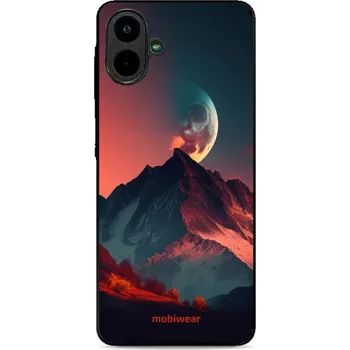 Pouzdro na mobilní telefon Lesklý kryt Mobiwear Glossy - Samsung Galaxy A07 - G007G Hora s měsícem (Prémiové lesklé pouzdro, obal, kryt Mobiwear Glossy na mobil Samsung Galaxy A07 - G007G Hora s měsícem, materiál Plast + TPU silikon - krytí po všech stranách, neošoupatelný potisk,)