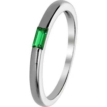 Prsten Zlaton Prsten bílé zlato se zeleným kamenem vel.56 1.8g 001052603249