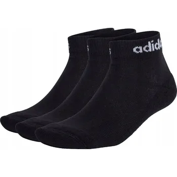 Pánské ponožky Adidas Linear Ankle Socks Ponožky Socks 3P černé IC1303 43-45