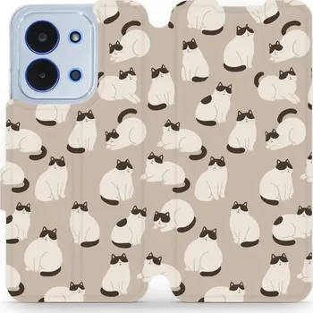 Pouzdro na mobilní telefon Flipové pouzdro Mobiwear - Xiaomi Poco C85 - V160S Kočičáci (Knížkové flip pouzdro, obal, kryt na mobil Xiaomi Poco C85 - V160S Kočičáci, materiál Umělá kůže + TPU - ochrana 360°, stojánek, silikonová vanička, magnetické zavírání)