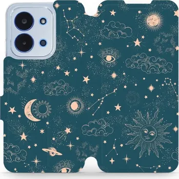 Pouzdro na mobilní telefon Flipové pouzdro Mobiwear - Xiaomi Poco C85 - VP14S Magický vesmír (Knížkové flip pouzdro, obal, kryt na mobil Xiaomi Poco C85 - VP14S Magický vesmír, materiál Umělá kůže + TPU - ochrana 360°, stojánek, silikonová vanička, magnetické zavírání)