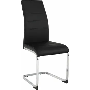 Jídelní židle Jídelní židle PRESTIN - ekokůže, černá / chrom