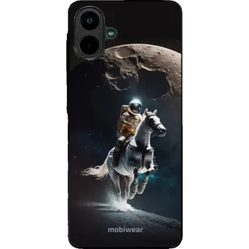 Pouzdro na mobilní telefon Lesklý kryt Mobiwear Glossy - Samsung Galaxy A07 - G004G Astronaut na koni (Prémiové lesklé pouzdro, obal, kryt Mobiwear Glossy na mobil Samsung Galaxy A07 - G004G Astronaut na koni, materiál Plast + TPU silikon - krytí po všech stranách, neošoupatelný)