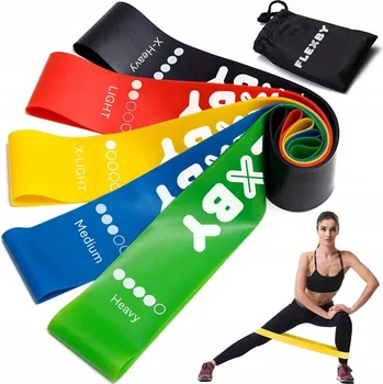 5 x GUMY POPRUHY PRO CVIČENÍ PROTAHOVÁNÍ FITNESS MINI BAND