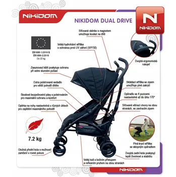 Kočárek Kočárek Nikidom Dual Drive Cool Mustard