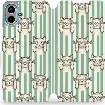 Pouzdro na mobilní telefon Flipové pouzdro Mobiwear - Samsung Galaxy A07 - VP90S Číča ryby (Knížkové flip pouzdro, obal, kryt na mobil Samsung Galaxy A07 - VP90S Číča ryby, materiál Umělá kůže + TPU - ochrana 360°, stojánek, silikonová vanička, magnetické zavírání)