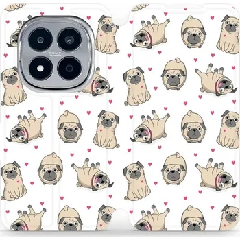 Pouzdro na mobilní telefon Flipové pouzdro Mobiwear - Xiaomi Redmi Note 15 Pro Plus 5G - M097P Mopsíci (Knížkové flip pouzdro, obal, kryt na mobil Xiaomi Redmi Note 15 Pro Plus 5G - M097P Mopsíci, materiál Umělá kůže + TPU - ochrana 360°, stojánek, silikonová vanička, magnetické)