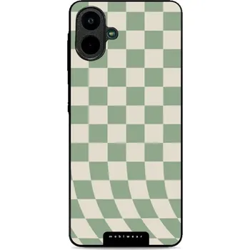 Pouzdro na mobilní telefon Lesklý kryt Mobiwear Glossy - Samsung Galaxy A07 - GA58G Zelená a béžová šachovnice (Prémiové lesklé pouzdro, obal, kryt Mobiwear Glossy na mobil Samsung Galaxy A07 - GA58G Zelená a béžová šachovnice, materiál Plast + TPU silikon - krytí po všech stranách