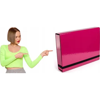 Šanon s gumou Caribic Box A4 5 cm VauPe růžový