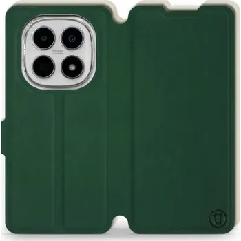 Pouzdro na mobilní telefon Flipové pouzdro Mobiwear Semiš - Xiaomi Redmi Note 15 5G - Zelené & Béžové (Knížkové semišové flip pouzdro, obal, kryt na mobil Xiaomi Redmi Note 15 5G - Zelené & Béžové, materiál semiš + TPU, ochrana 360°, stojánek, silikonová vanička, magnetické zavírán