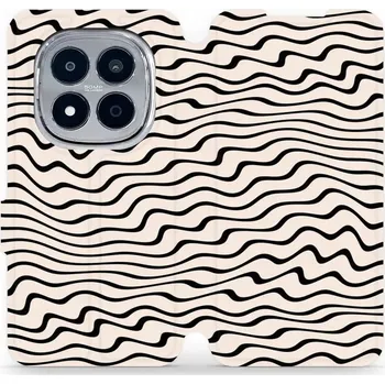 Pouzdro na mobilní telefon Flipové pouzdro Mobiwear - Xiaomi Redmi Note 15 Pro Plus 5G - VA62S Vlnky na béžové (Knížkové flip pouzdro, obal, kryt na mobil Xiaomi Redmi Note 15 Pro Plus 5G - VA62S Vlnky na béžové, materiál Umělá kůže + TPU - ochrana 360°, stojánek, silikonová vaničk