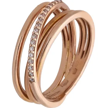 Prsten Zlaton Prsten růžové zlato se zirkony vel.53 4.9g 000062011198