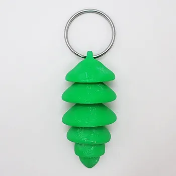 Flexi Factory Přívěsek na klíče Veverčí ocas bez srsti krátký - zelený