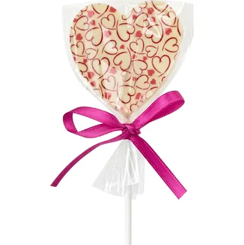 Čokoláda Srdcové lízátko z bílé čokolády, 25 g