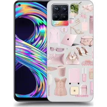 Pouzdro na mobilní telefon Picasee silikonový černý obal pro Realme 8 4G - Glam Babe