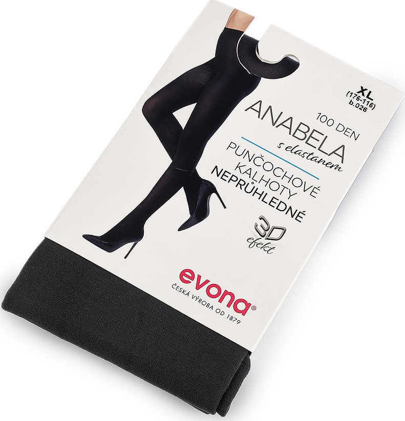 Dámské zimní punčochové kalhoty barevné Anabela 100 den, barva 4 (vel. 176-116) šedá