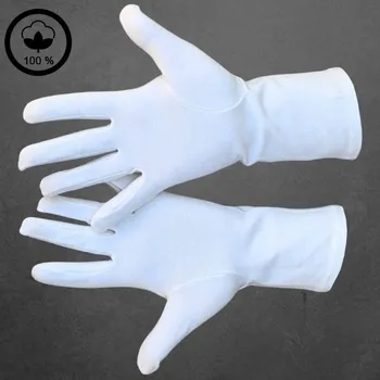 Rukavice KNITVA Pánské rukavice ze 100% bavlny bílé Pánské 9