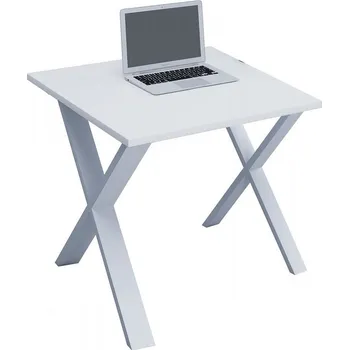 Psací stůl Vcm Stůl Lona 80x80 X-nohy, bílý