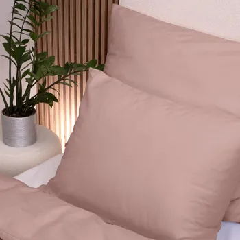 Povlečení bavlněný satén 140x200 starorůžové
