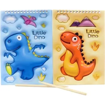 omalovánky Vyškrabovací sešit dino