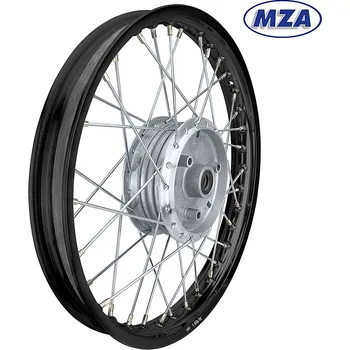 Motor pro motocykl Kolo kompletní Simson S51 - černý elox ráfku 1,6x16 (paprsek chrom) - MZA