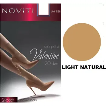 Dámské punčochy Dámské ponožky Valentine 20 DEN - 2 páry - Uni / tělová bledá (light natural)