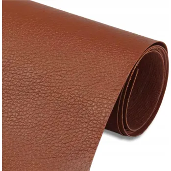 Samolepicí kůže, kůže s lepidlem, látka z umělé kůže, ČOKOLÁDA 140x50cm, 650 g/m²