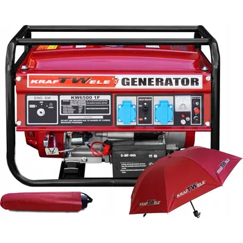 Elektrocentrála Jednofázová přenosná elektrocentrála KrafTWele 3600 W benzínová