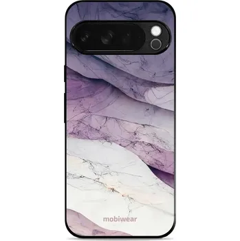 Pouzdro na mobilní telefon Lesklý kryt Mobiwear Glossy - Google Pixel 10 Pro XL - G028G - Bílý a fialový mramor (Prémiové lesklé pouzdro, obal, kryt Mobiwear Glossy na mobil Google Pixel 10 Pro XL - G028G - Bílý a fialový mramor, materiál Plast + TPU silikon - krytí po všech)