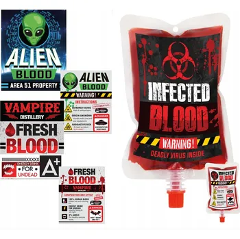 Lékařská taška Tuba na umělou krev upíra Kapačka na Halloweenský džus