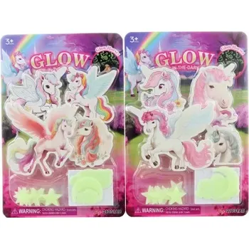 Samolepící dekorace Svítící nalepovací jednorožci na zeď