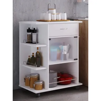 Servírovací stolek Vcm Kuchyňský vozík Pocis, bílý