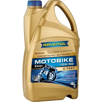 Motorový olej Motorový olej Ravenol Motobike Ester 4T 10W-50, 4L