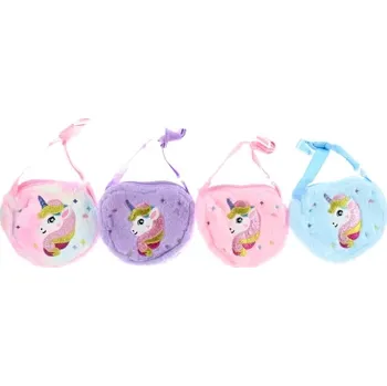 Kabelka Plyšová dětská kabelka přes rameno s jednorožcem