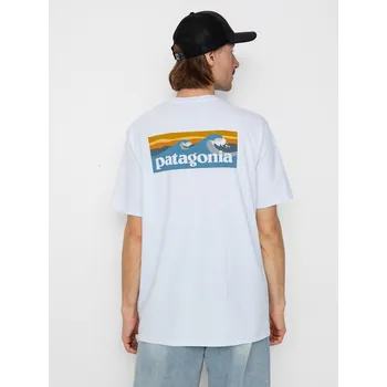 Pánské tričko Patagonia Boardshort Logo Pocket Responsibili (white) XXL, bílá